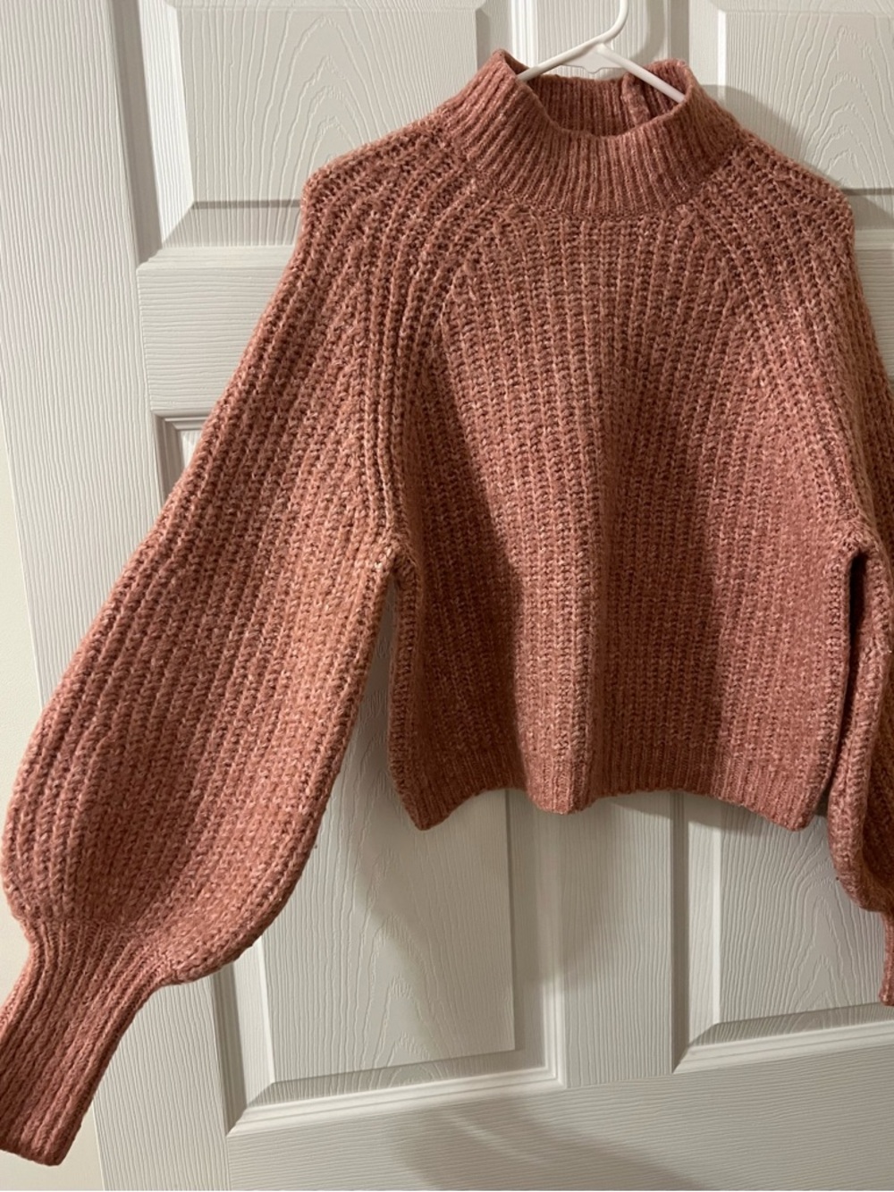 Zara Chunky Knit Mock Neck Sweater - Picture 2 of 5